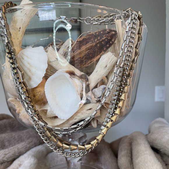 STELLA & DOT SUTTON CONVERTIBLE BOLD FASHION STATEMENT NECKLACE SET, RARE - Picture 2 of 4